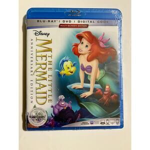 Disney's The Little Mermaid Anniversary Ed. Blu-Ray/DVD/Digital Code Unopened
